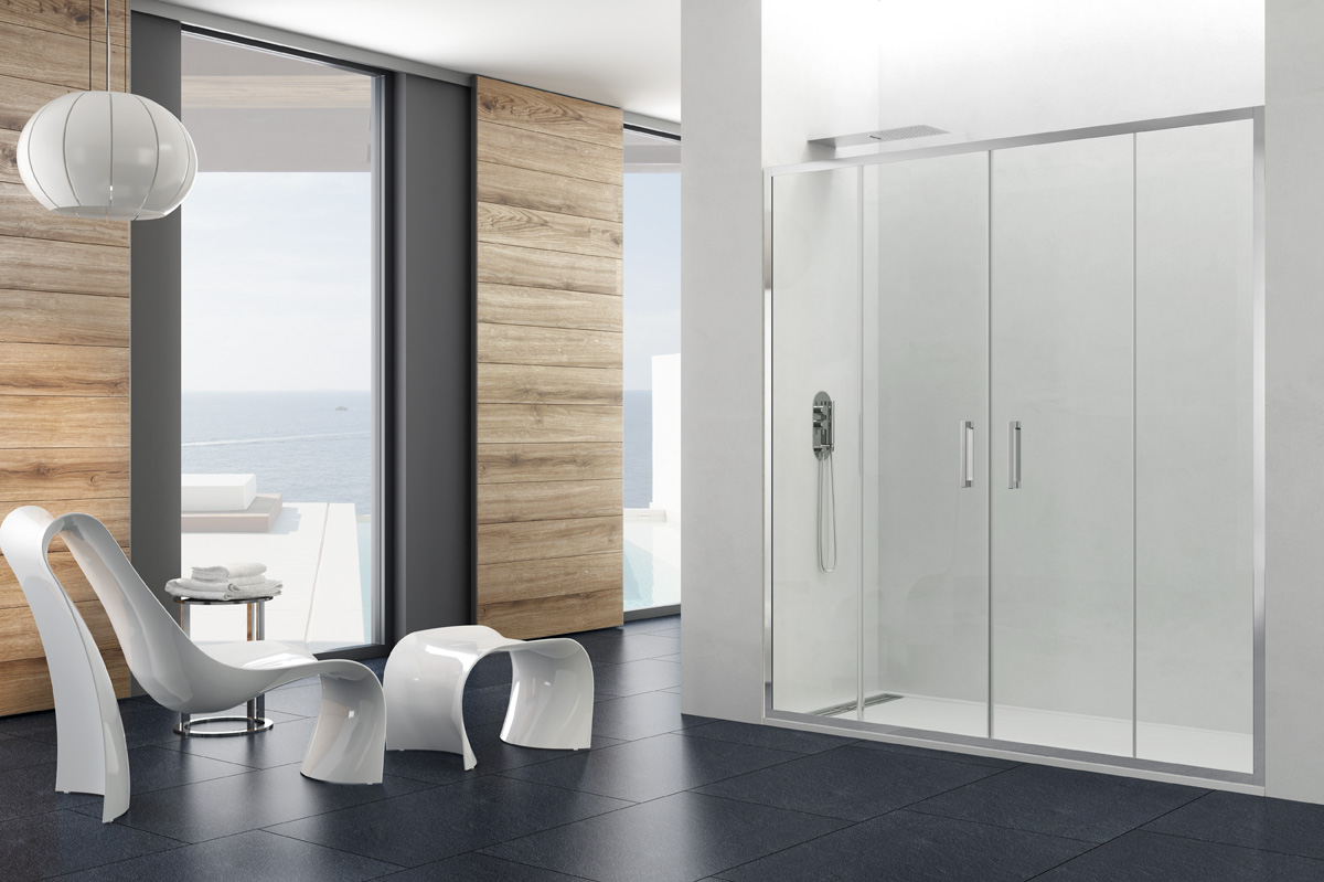 ДУШ ПАРАВАН с плъзгащи  врати  180 см GME PRESTIGE  SPAZIO 8/6 мм